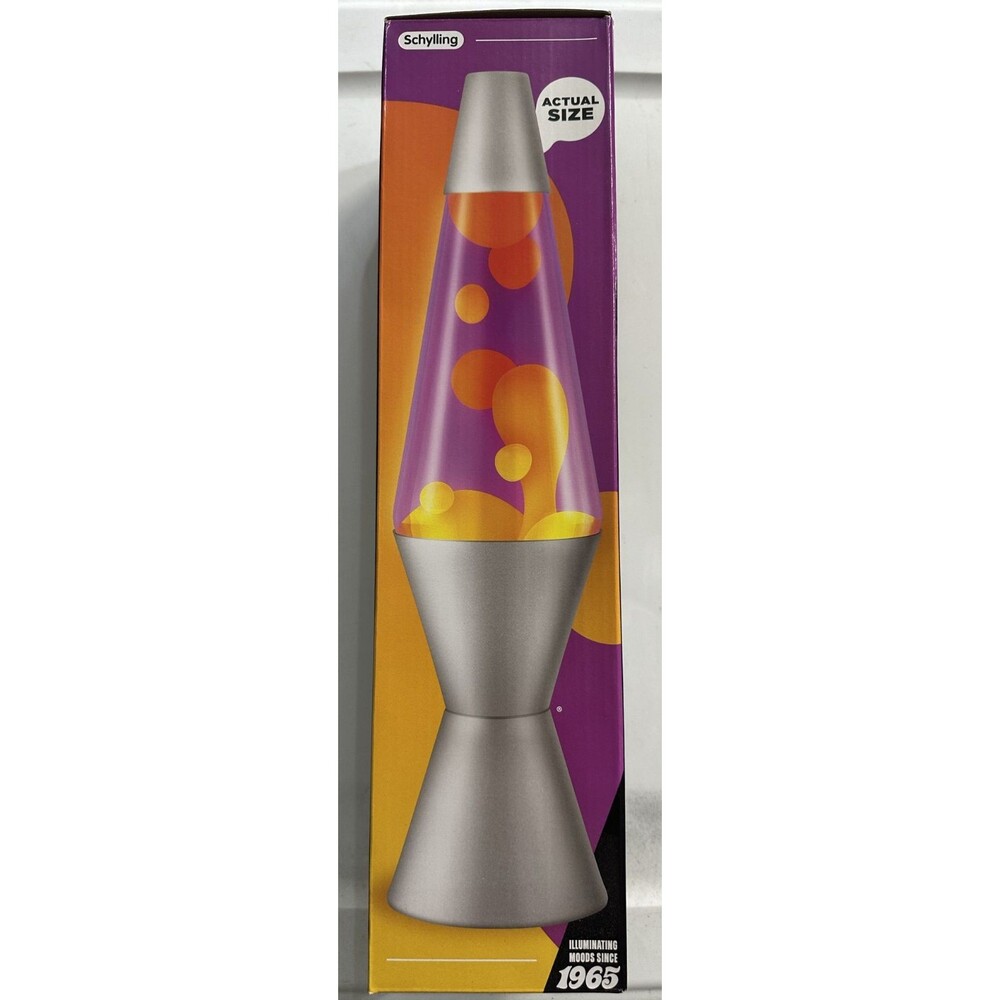 The Original Lava Lamp 14.5" Mood Changing Orange/Yellow Lava in Purple Liquid